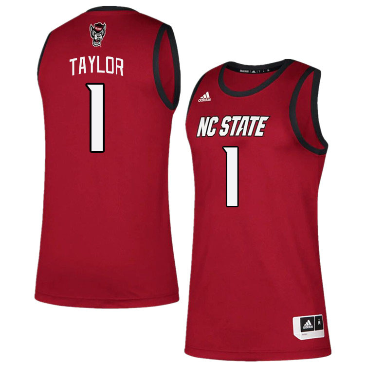 Men #1 Jayden Taylor NC State Wolfpack College Basketball Jerseys Stitched Sale-Red